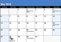 Toms River Events Calendar - Small